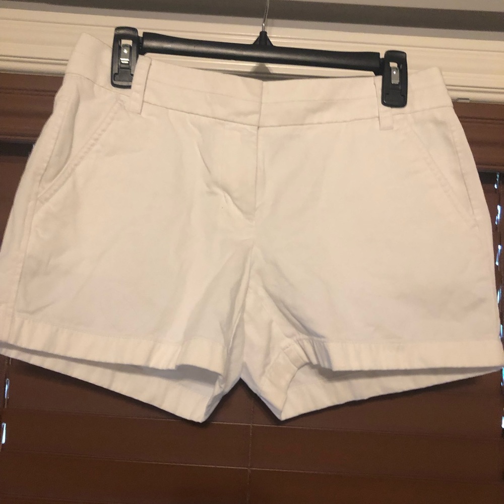 White chino shorts